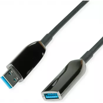 Cable USB ROLINE 12.04.1076 USB 3.2 Gen 1 15 m USB A negro