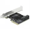 Tarjeta SATA PCI Express x4 DeLOCK 5 puertos formato Low Profile