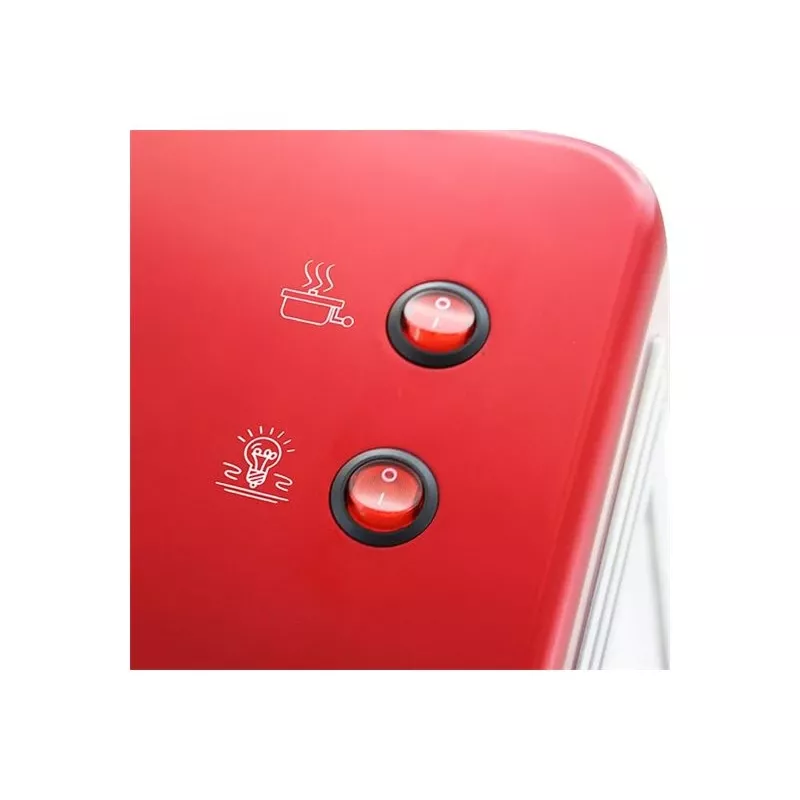 Emerio POM-120650 máquina de palomitas, 360 W, roja/plata