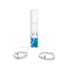Antena exterior omnidireccional 4G LTE QOLTEC 57044, 5 dBi, 600–2700 MHz, 50 W, 50 Ω, carcasa de cobre blanca