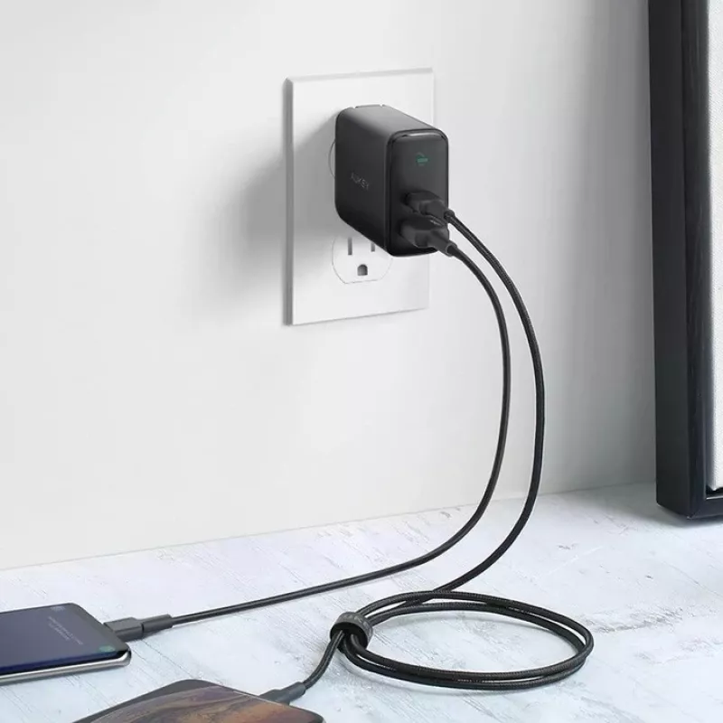 Cargador de pared 2xUSB Power Delivery (1xUSB A+1xUSB C) 5.4A 30W Dynamic Detect PA-D1