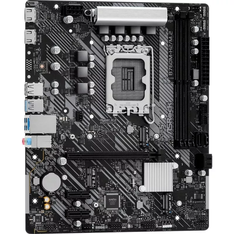 Placa base ASRock B760M-H2/M.2 DDR5 LGA1700 Micro-ATX