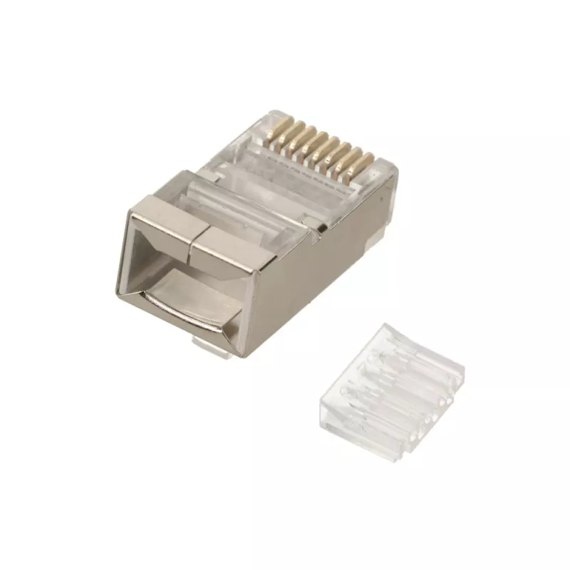 Extralink CAT6 FTP RJ45 Conector 8P8C Conector/Conector hembra Transparente