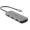 Dongle USB-C 7 en 1 Acer — USB 3.2 Gen 1 Type-C, 3x USB-A, HDMI, SD/MicroSD, 100W PD, plata