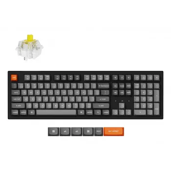 Teclado mecánico formato completo Keychron K10 Max QMK — USB, RF Wireless, Bluetooth, 108 teclas, RGB, negro