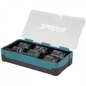 Makita E-16592 Llave de vaso para atornillador de impacto Juego de llaves de vaso negro, turquesa