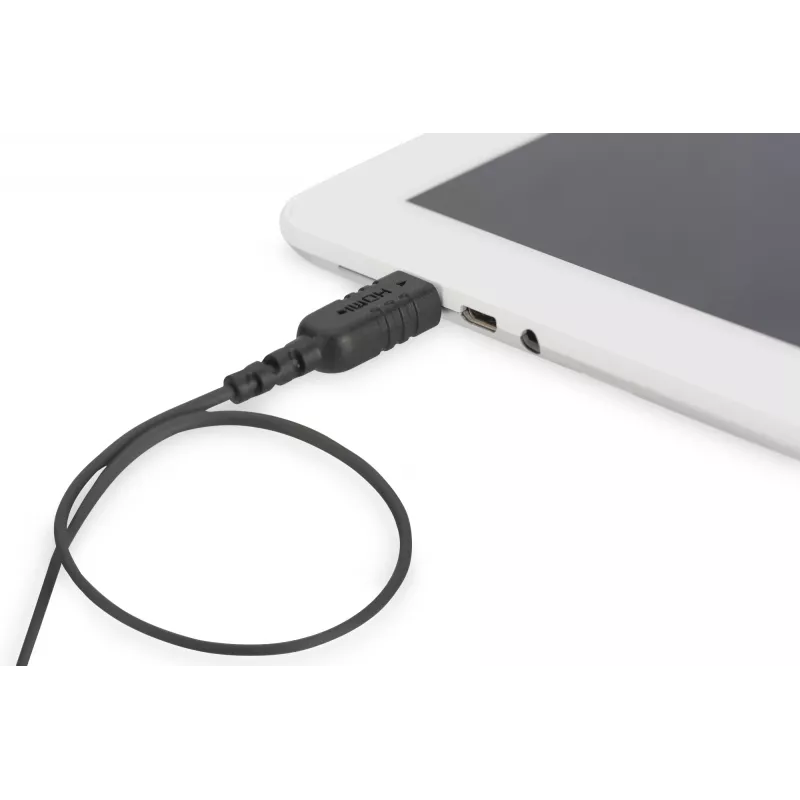 DIGITUS cable de conexión HDMI High Speed - cable HDMI - HDMI macho a 19 pin mini HDMI Type C macho - 2,0m - doble aislamiento - Negro - moldeado
