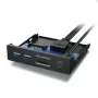 Graugear USB-HUB+lector de tarjetas panel frontal múltiple, Type-C USB retail (G-MP01CR)