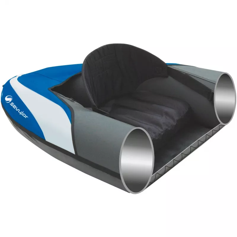 Hudson Kayak, embarcación inflable negra/azul, 374 x 89 cm