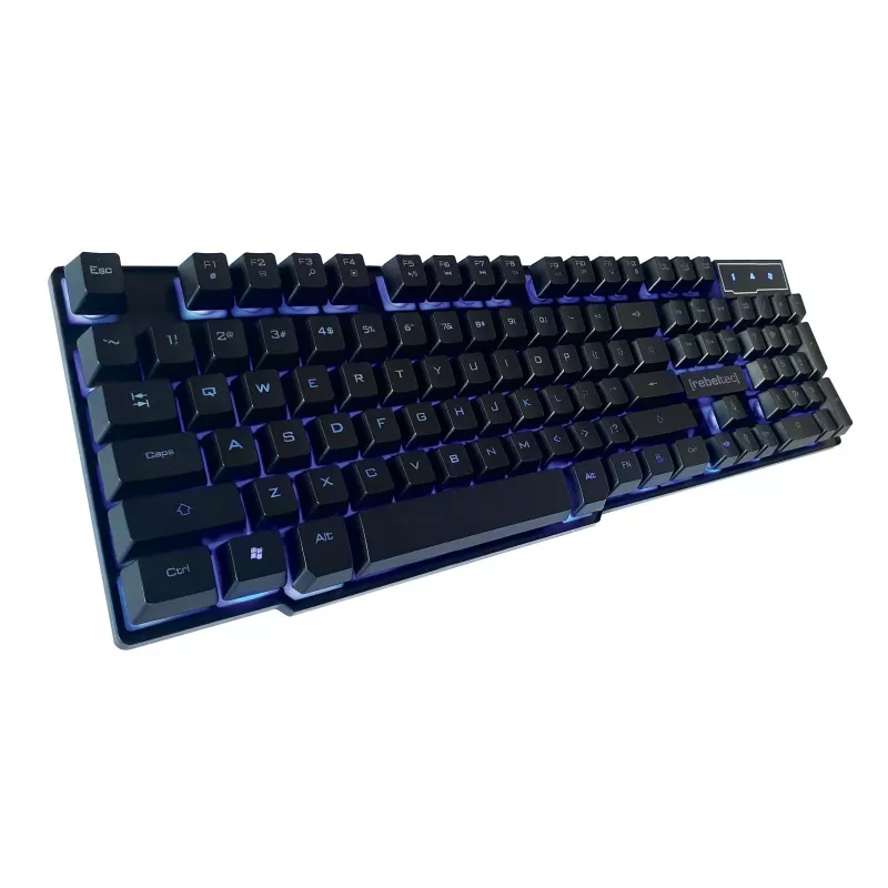 Teclado y ratón Rebeltec SHERMAN Gaming USB QZERTY Inglés Negro