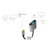 Cable adaptador de vídeo USB Type-C a VGA (D-Sub) LOGILINK CUA0104 0,15 m, gris/negro