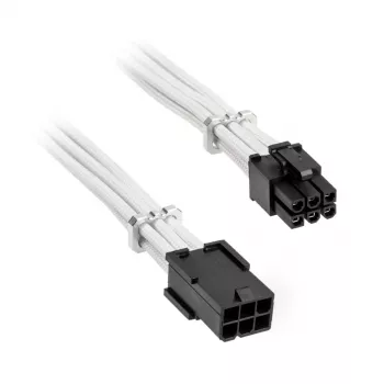 Cable de extensión PCIe BITFENIX Alchemy 6-Pin 45 cm con funda blanca
