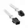 Cable de extensión PCIe BITFENIX Alchemy 6-Pin 45 cm con funda blanca