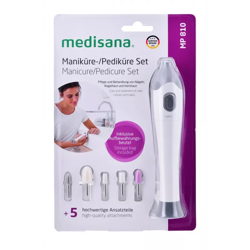 Medisana MP 810 aparato de manicura y pedicura, blanco