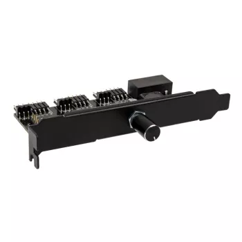 Controlador de ventilador y LED RGB Lamptron CFM36 para ranura PCI, negro