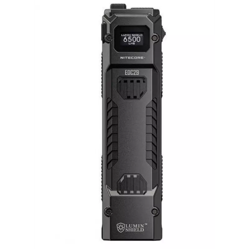 Linterna de mano Nitecore EDC29 carcasa de acero inoxidable, 2 LED, 15–6500 lm, IP54, recargable por USB