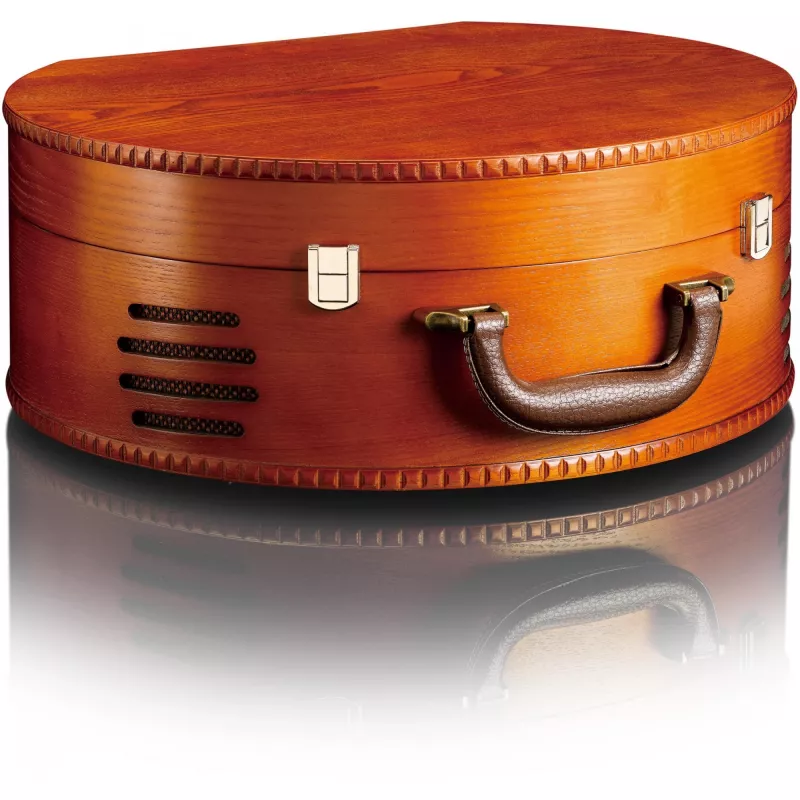 LENCO TT-34 Tocadiscos portátil con carcasa de madera y USB