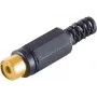 Conector RCA ShiverPeaks 51500-SG — conector de audio RCA, carcasa negra, contactos dorados
