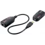LogiLink UA0207 set extensor USB 2.0 Cat5, negro
