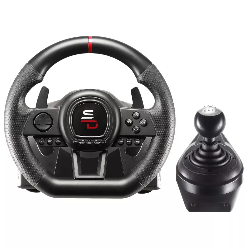 Volante + pedales + joystick Subsonic SA5658 negro USB para PlayStation 4 Xbox One