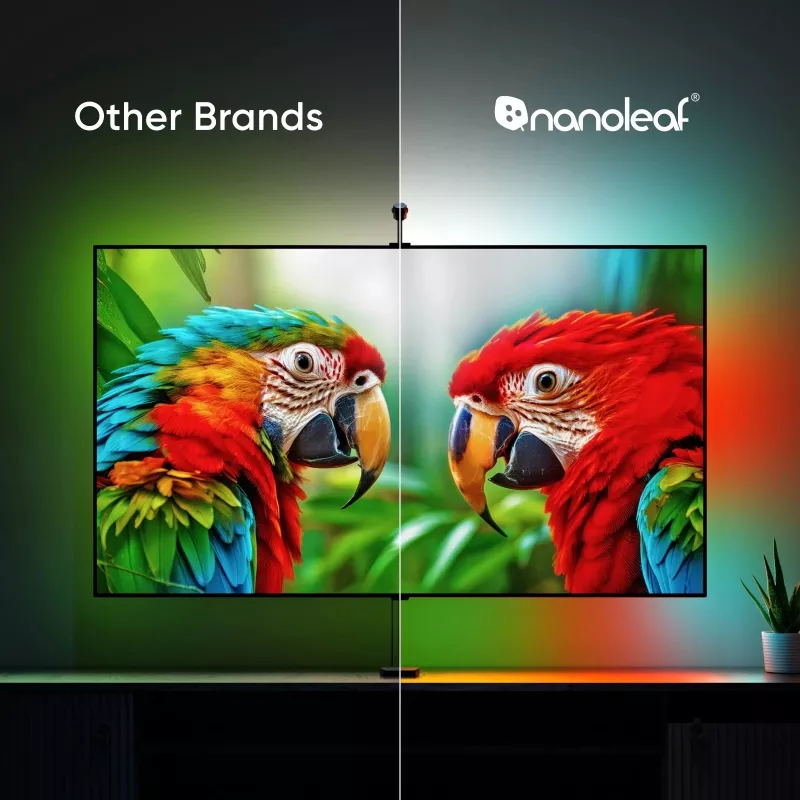 Nanoleaf 4D V2 Kit de espejo de pantalla TV + tiras de luz (para TV y monitor hasta 65'') | 24 W | Multicolor RGB