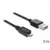 Cable USB DeLOCK EASY-USB 2.0-A - USB 2.0 Micro-B 3 m