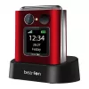 Teléfono plegable Beafon Fold 10 Silver Line rojo-plateado Dual SIM