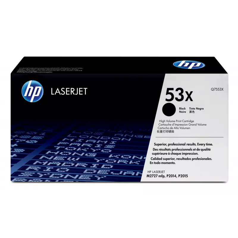 HP 53X Tóner original LaserJet de alto rendimiento Negro, 7000 páginas, Negro, 1 ud.