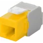 Wentronic Goobay CAT 6a KeyStone conector hembra RJ45, no apantallado, 500 MHz, amarillo-blanco (90691)