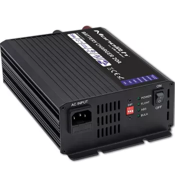 Cargador QOLTEC Monolith 20 A 12 V para baterías LiFePO4, AGM, GEL, SLA