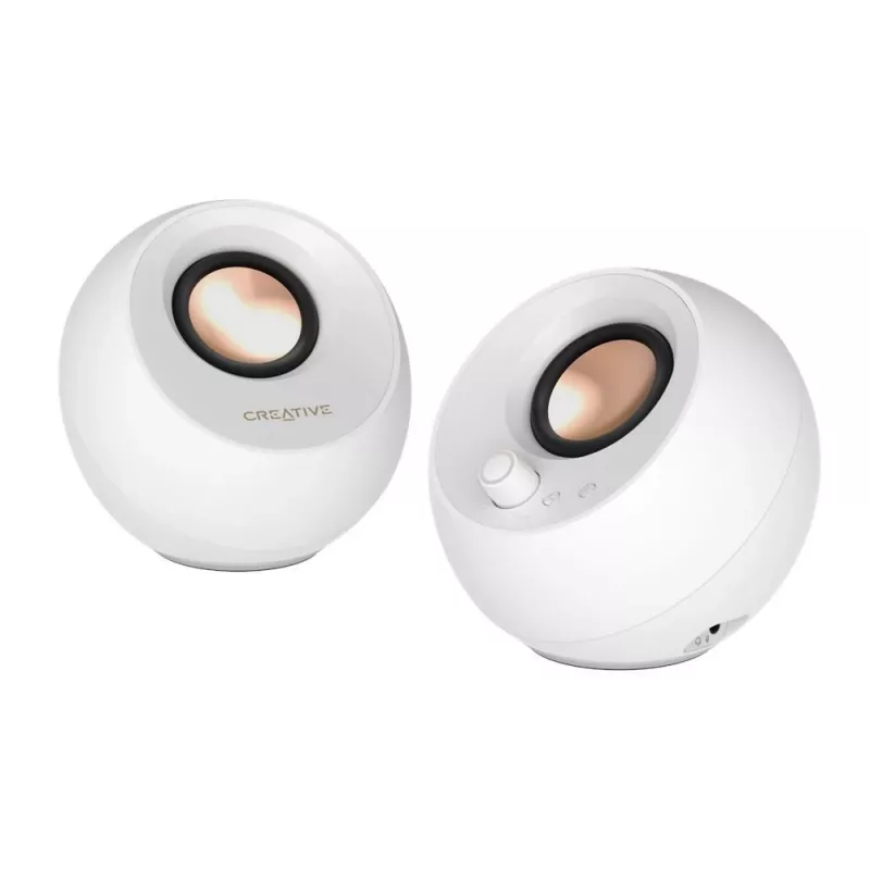 Creative Labs Pebble Pro blanco jack USB-A/C Bluetooth amplificador digital - altavoces - Bluetooth 5 (51MF1710AA003)