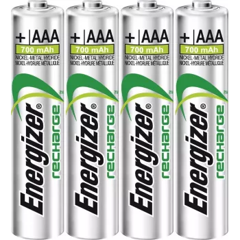 ENERGIZER BATTERY Accu Recharge Power Plus 700 mAh AAA HR3/4 batería, 4 uds.