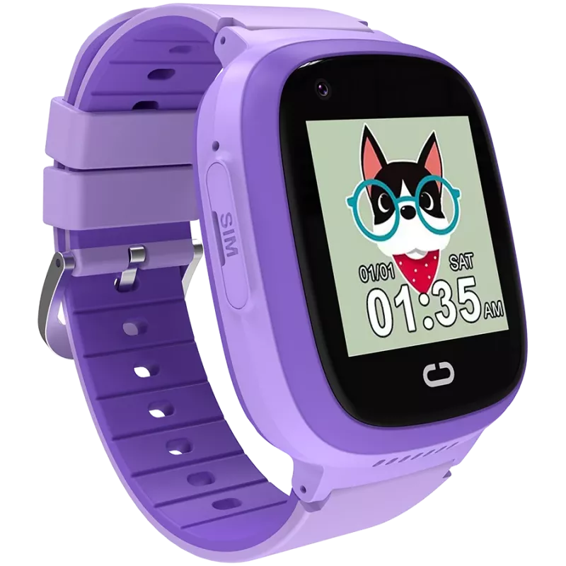 Reloj infantil CANYON Sunny KW-48 vídeo 4G GPS juegos y música violeta