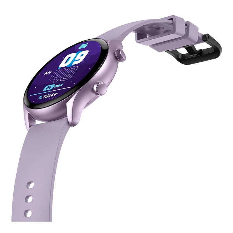 Smartwatch Zeblaze Btalk 3 Plus – 1,39 inch (3,53 cm) IPS 360×360 px, pantalla táctil, correa de silicona, lila
