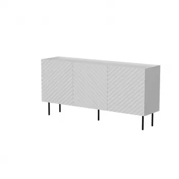 Cómoda Cama Meble LUCCA 3D 165x40x80 cm, blanca, cuerpo de aglomerado