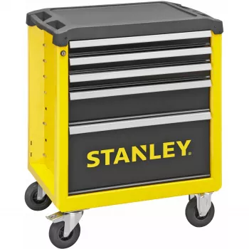 Carro de herramientas Stanley STST74305-1 con 5 cajones, amarillo/negro, 3 cajones planos + 2 altos