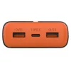 Cargador portátil TRACER EnerGen 20000 mAh, Power Delivery 20W, entrada USB-C, 2 salidas USB-A, soporte para 3 dispositivos, naranja