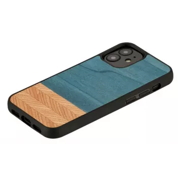 Funda para móvil Man and Wood para iPhone 12 mini — denim negro