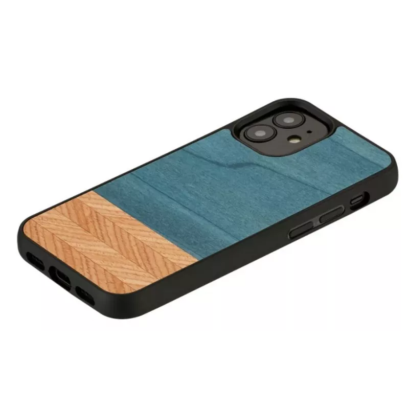 Funda para móvil Man and Wood para iPhone 12 mini — denim negro