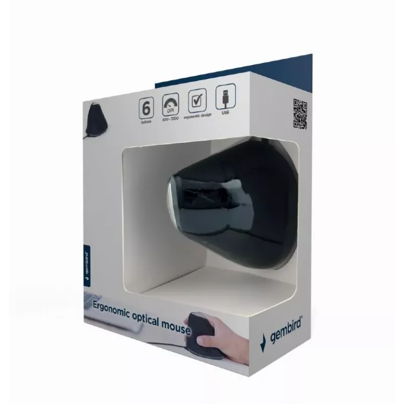 Ratón Gembird MUS-ERGO-03 USB Type-A óptico diestro