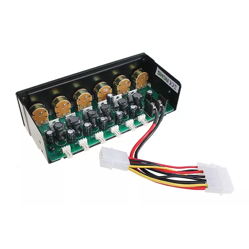 Controlador de ventiladores Lamptron FC2 4 canales 30 W (PWM/regulación por voltaje para ventiladores de PC)