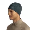 Gorro Buff Merino Lightweight Multistripes Forest — gorro Buff de lana merino ligera, unisex, verde oscuro, 125 g/m²