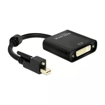 Adaptador de cable de vídeo DeLOCK 62639 Mini DisplayPort a DVI-I 0,25 m Negro