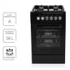 Cocina de gas/eléctrica MPM MPM-56-KGM-12B negra