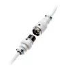 Cable en espiral USB Ducky White Edition DACOC2-WHT1, desmontable, diseño en espiral blanco