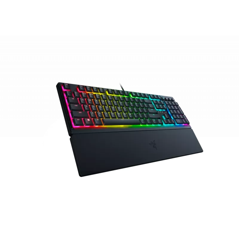 Teclado gaming Razer Ornata V3 RGB USB negro tamaño completo con cable meca-membrana