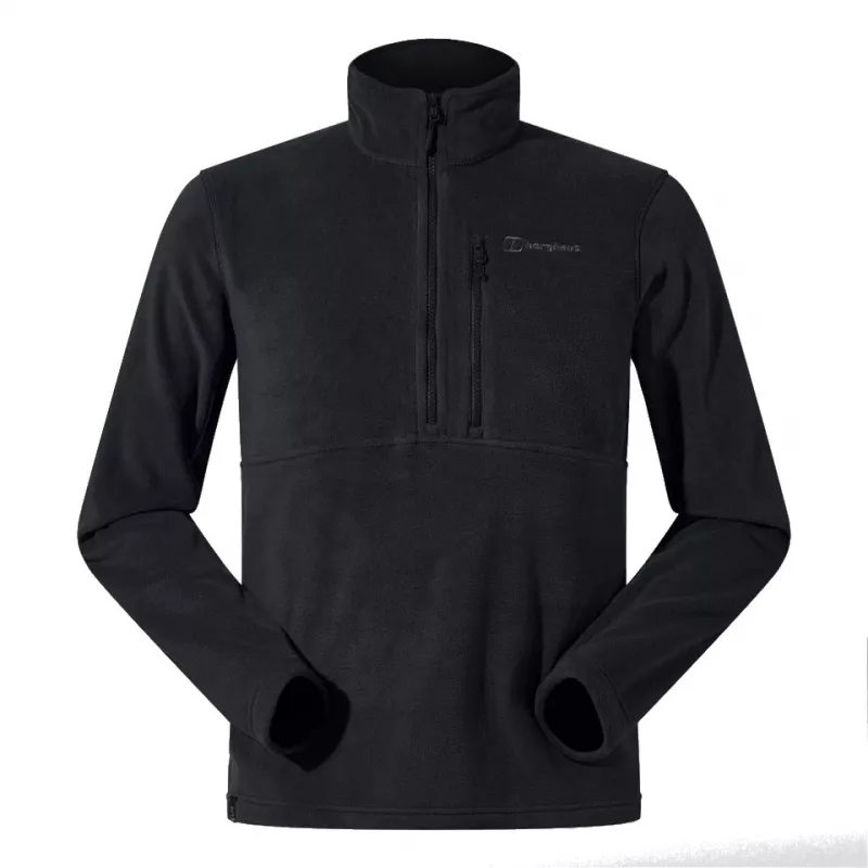 BERGHAUS Prism Half Zip Polartec® - sudadera de forro polar para hombre, talla L (negro)