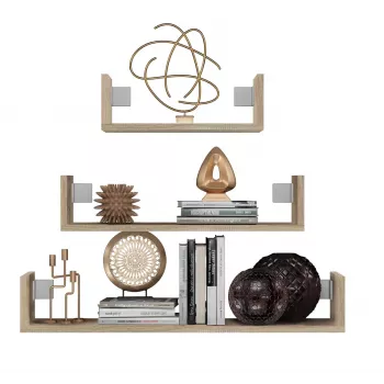 Topeshop MOBI 3P SONOMA Estante Estante flotante Montaje en pared Tablero de partículas Roble