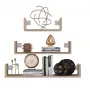 Topeshop MOBI 3P SONOMA Estante flotante Montaje en pared Tablero de partículas Roble