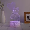 Set de lámpara LED decorativa Manta SNL115RGB RGB 3D corazón